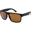 Peccant Polarised Black Rectangle Sunglasses with Brown Lens made of premium TR-90 material