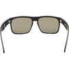 Peccant Polarised Rectangle Sunglasses with Black XL Frame and Blue Lens inside view