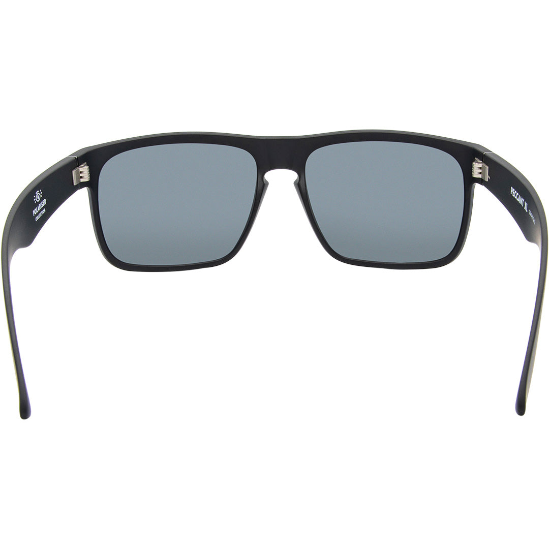 Peccant Polarised Rectangle Sunglasses with Black XL Frame inside view