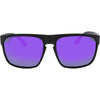 Peccant Rectangle Sunglasses with Black Frame and Purple Matte lens front view