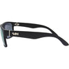 Peccant Rectangle Sunglasses with Black Frame and Purple Matte lens left view