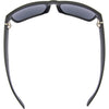Peccant Rectangle Sunglasses with Black Frame and Purple Matte top view