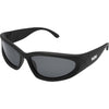 Reefer Polarised Black Wrap Around Sunglasses made of recycled plastic
