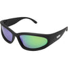 Reefer Polarised Black and Green Wrap Around Sunglasses made of recycled plastic
