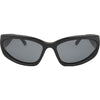 Reefer Polarised Wrap Around Sunglasses with Black Frame front view