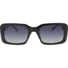 Rocker Polarised Black Rectangle Sunglasses front view