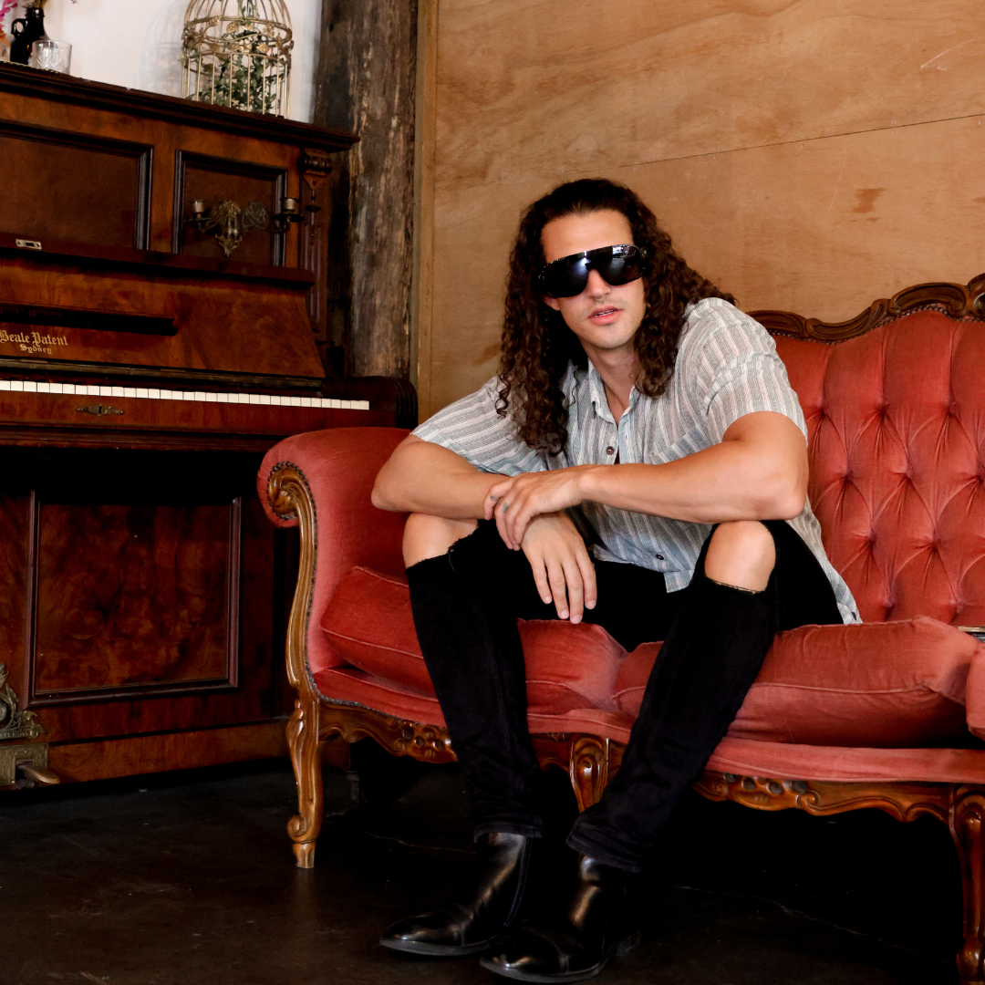 Rogue Polarised Black Shield Wrap Around Sunglasses on a male model