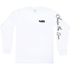 SIN Chasin the Sun Chest Print White Long Sleeve T-Shirt made of 100% Cotton