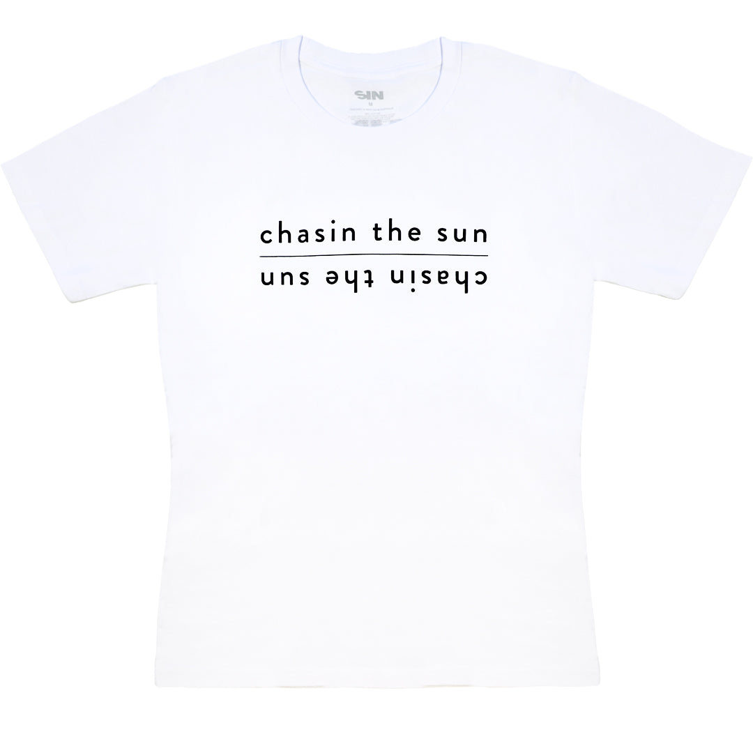 SIN Chasin the Sun White Womens T-Shirt