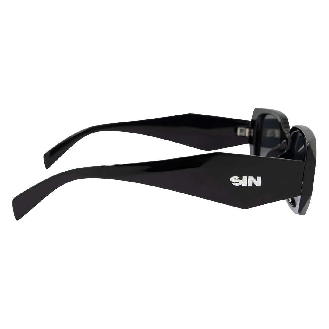 Sacrament Polarised Black Rectangle Sunglasses right view