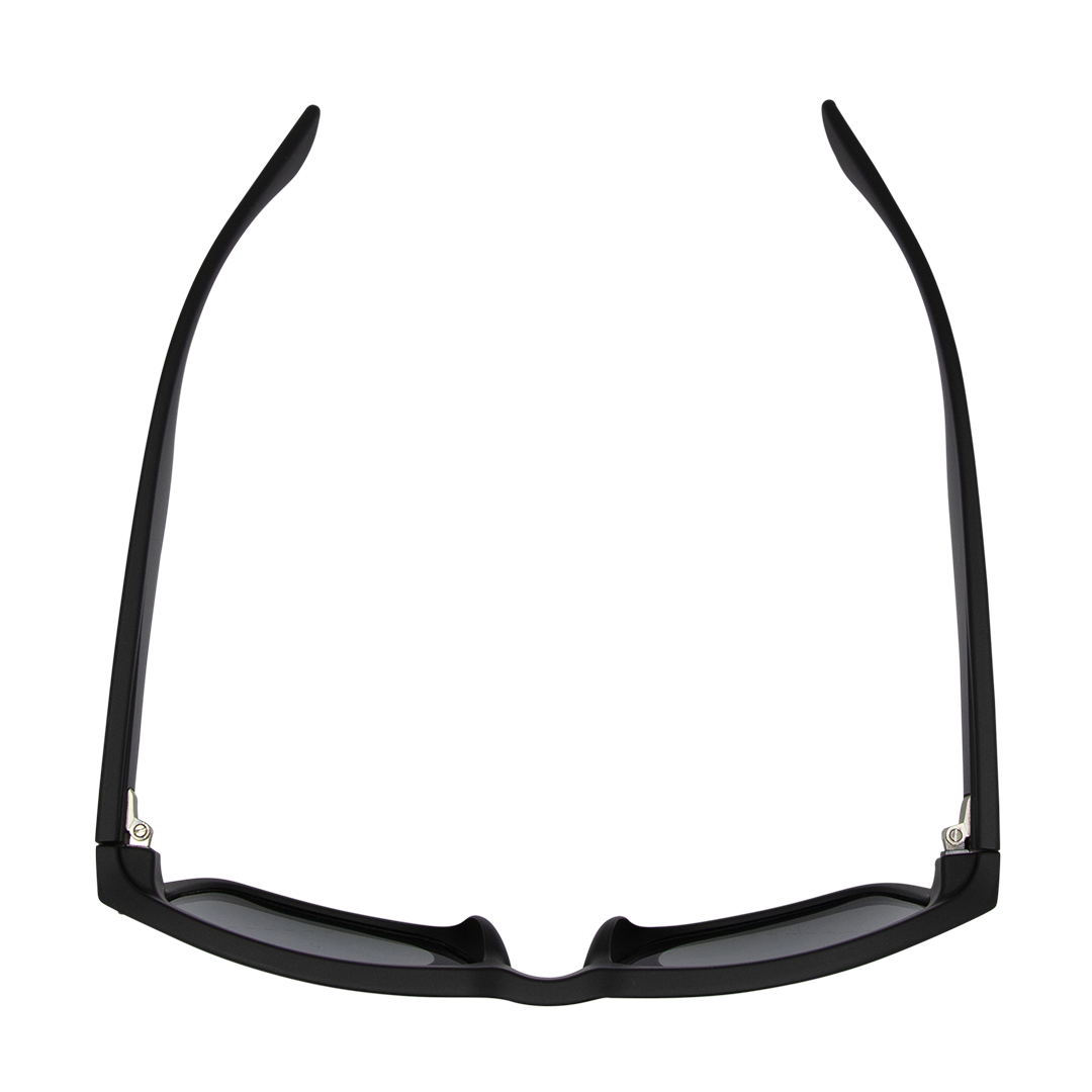 Spartan Polarised Rectangle Mirrored Sunglasses with Black Frame and Green Lens top view