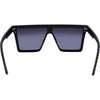THE BAR Polarised Black Gradient Shield Square Sunglasses with Black Bar inside view