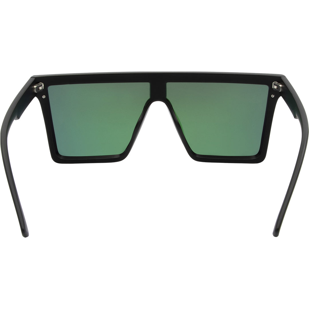 THE BAR Polarised Black Shield Square Pink Sunglasses inside view