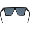 THE BAR Polarised Black Shield Square Sunglasses with Gold Bar inside view