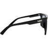 THE BAR Polarised Shield Square Sunglasses with Black and Matte Silver Frame right view