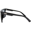 THE BAR Polarised Shield Square Sunglasses with Black and Silver Frame left view