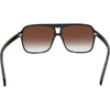 THE DUKE Aviator Sunglasses with Black Frame and Brown lens inside view