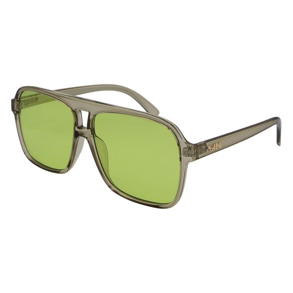 The Duke Crystal Sage Green Aviator