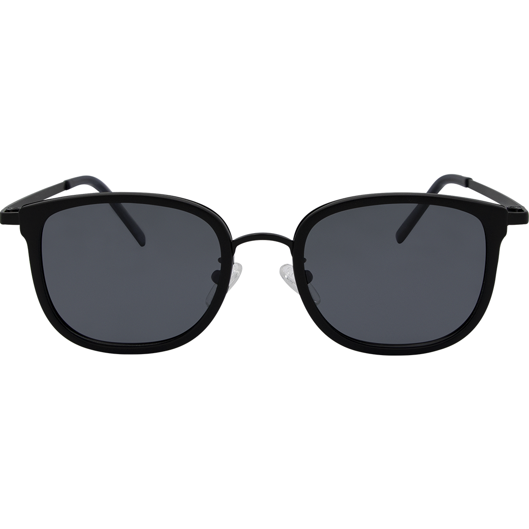 Tommy Polarised Black Round Sunglasses front view
