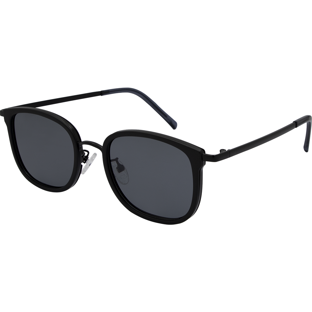 Tommy Polarised Black Round Sunglasses made of metal material