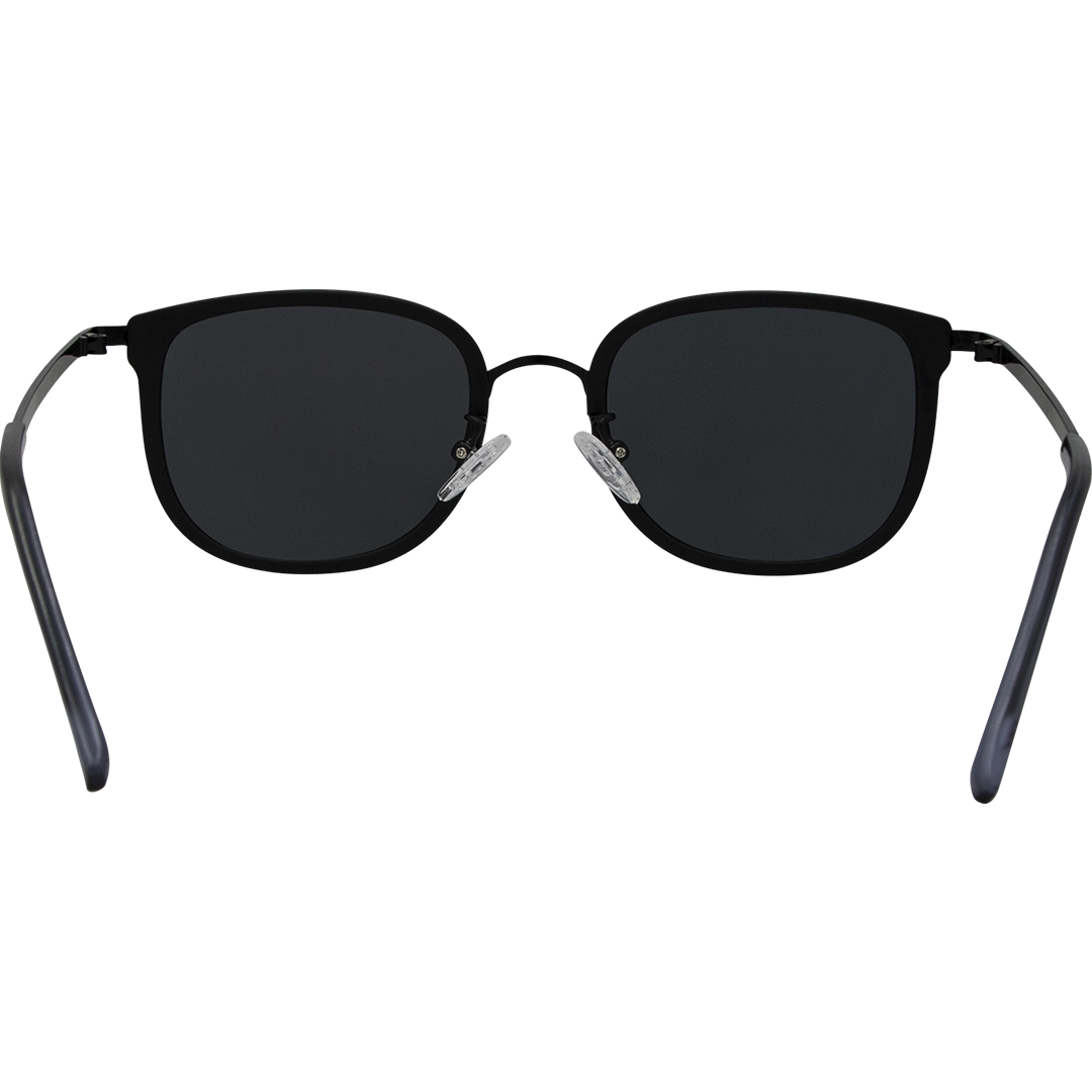 Tommy Polarised Black Round Sunglasses rear view