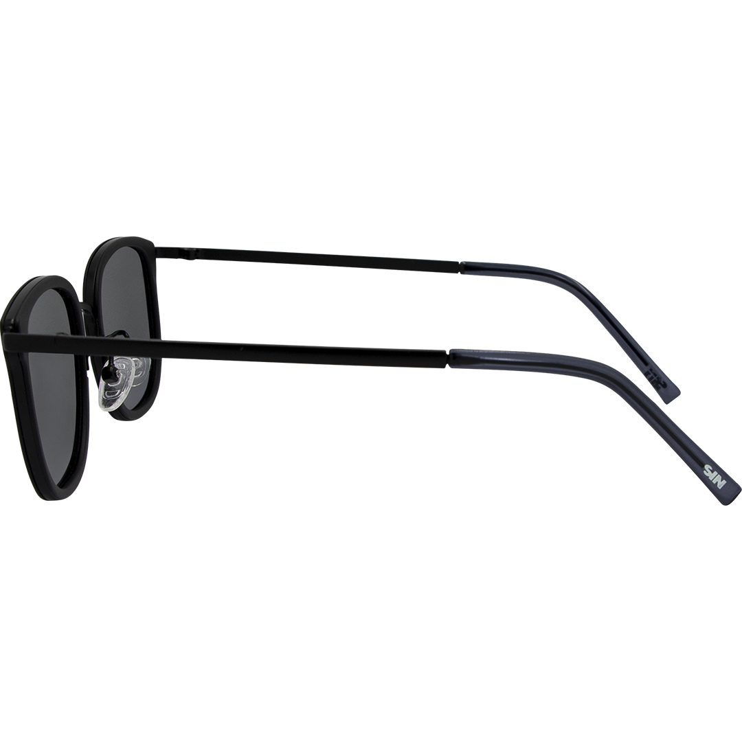 Tommy Polarised Round Sunglasses with Black Frame left view