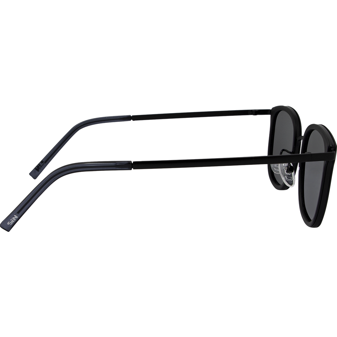 Tommy Polarised Round Sunglasses with Black Frame right view