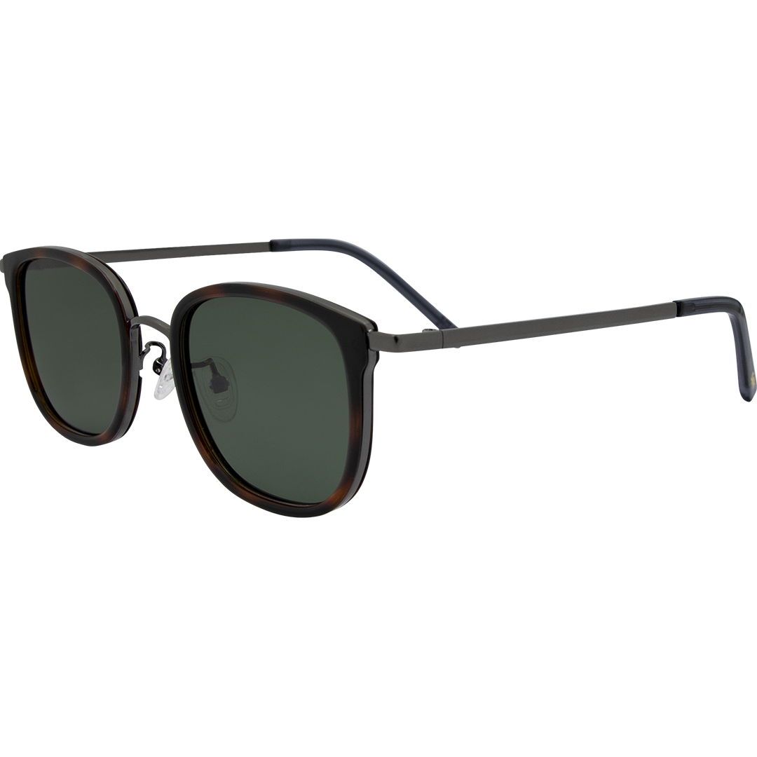 Tommy Polarised Round Sunglasses with Tortoise Shell Frame front left view