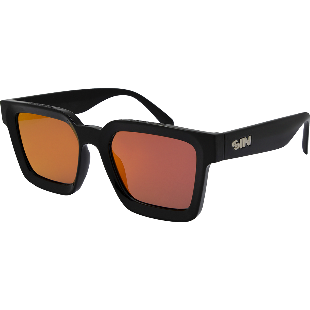 Topshelf Polarised Red Square Sunglasses made of recycled plastic