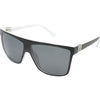 UNDERTOW Polarised Black and White Square Sunglasses made of premium TR-90 material
