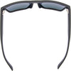 VESPA II Polarised Square Sunglasses with Black XL Frame and Red Mirrored Lens top view