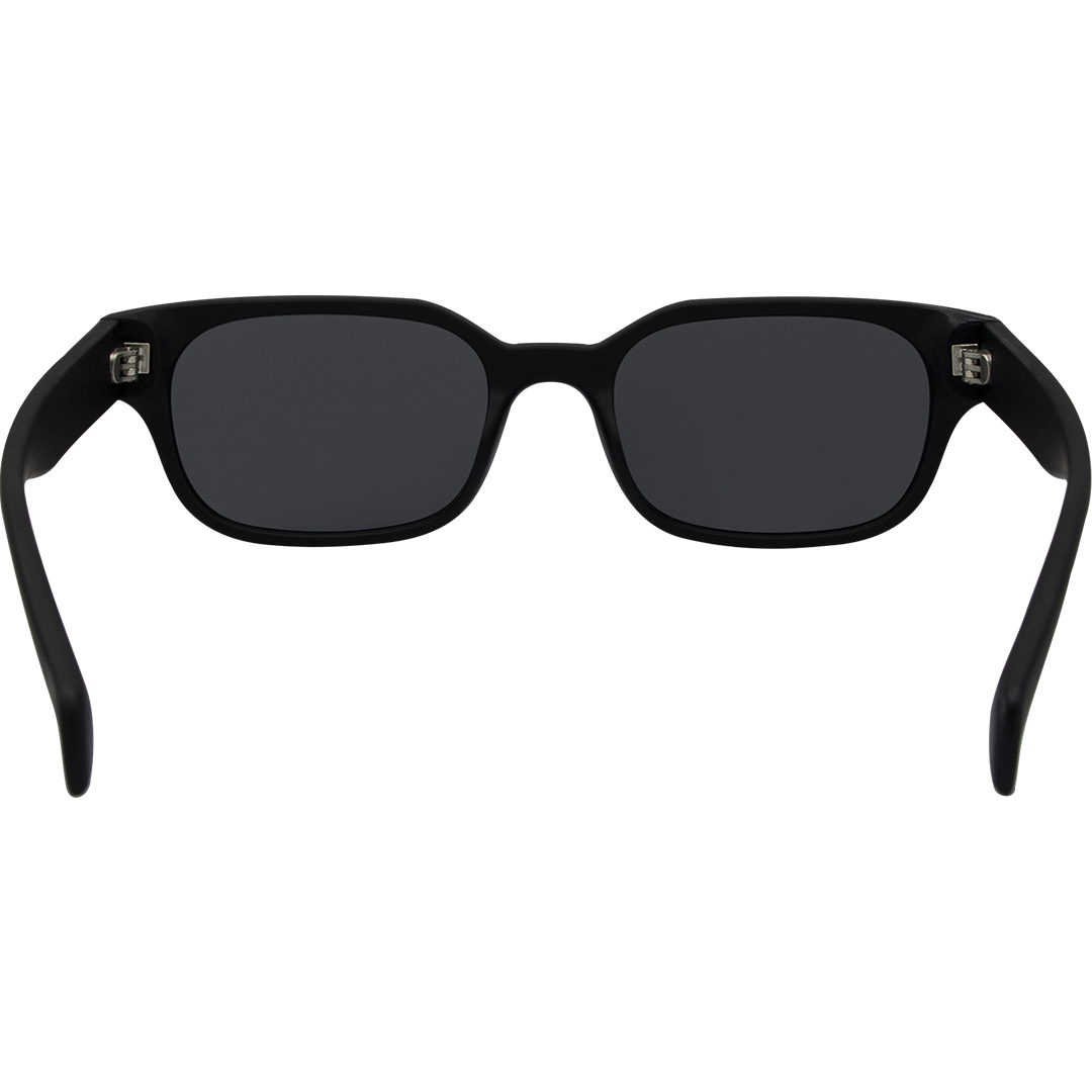 Valentine Polarised Black Rectangle Sunglasses inside view