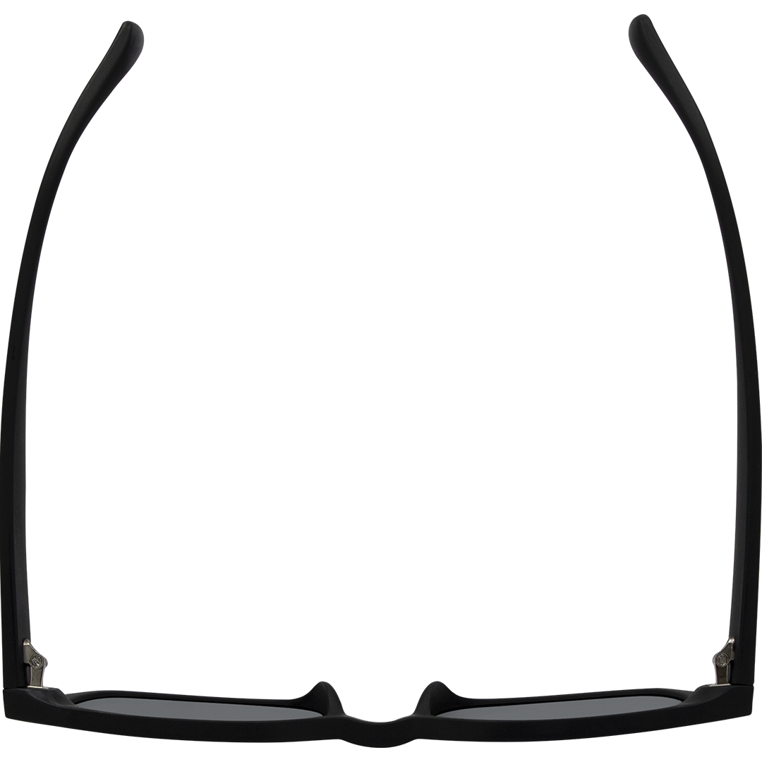 Valentine Polarised Black Rectangle Sunglasses top view