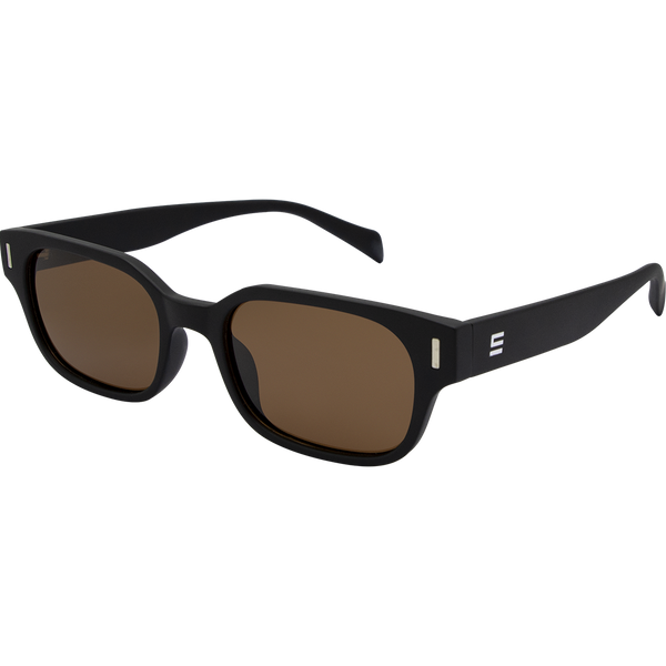 Valentine Matt Black Brown Polarised Sunglasses