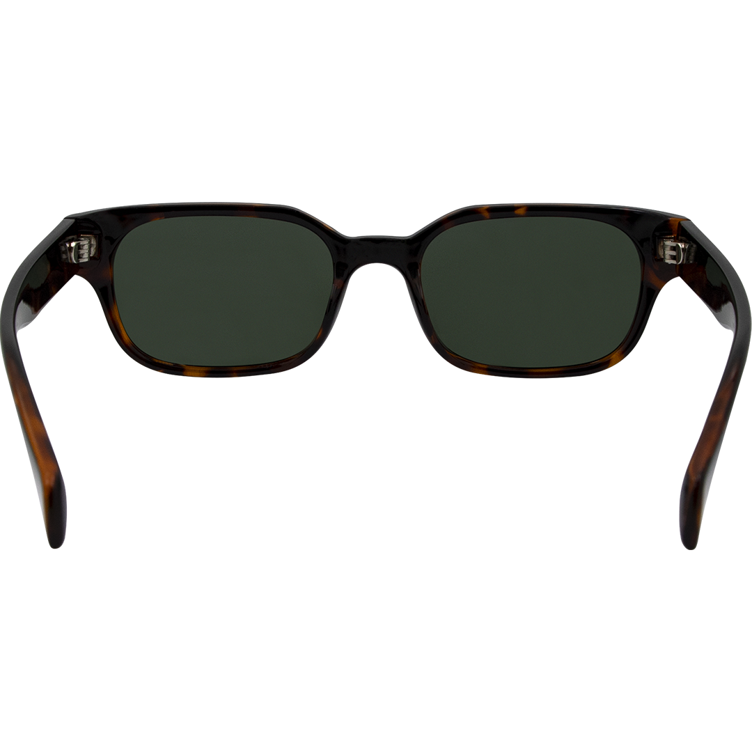 Valentine Polarised Tort Rectangle Sunglasses with G15 lens inside view