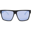Vespa II Recycled Square Sunglasses with Black Frame and Silver Matte lens front view