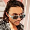 Ahoy Polarised Blue Rectangle Sunglasses on a male model