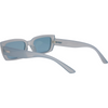 Ahoy Polarised Rectangle Sunglasses with Blue Frame left rear view
