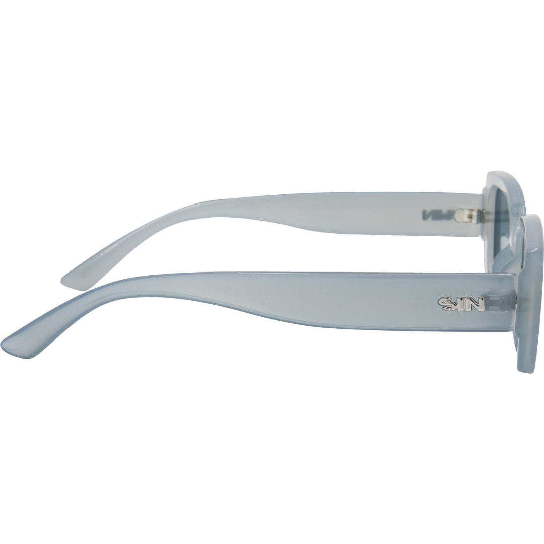 Ahoy Polarised Rectangle Sunglasses with Blue Frame right view