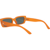 Ahoy Polarised Rectangle Sunglasses with Orange Frame left rear view