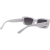 Ahoy Polarised Rectangle Sunglasses with White Frame right rear view