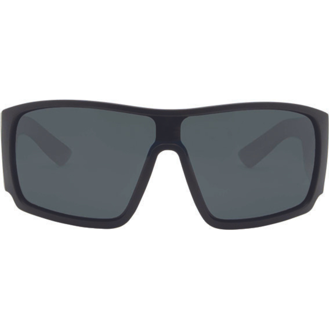 Blaze Polarised Wrap Around Sunglasses with Black Frame front view