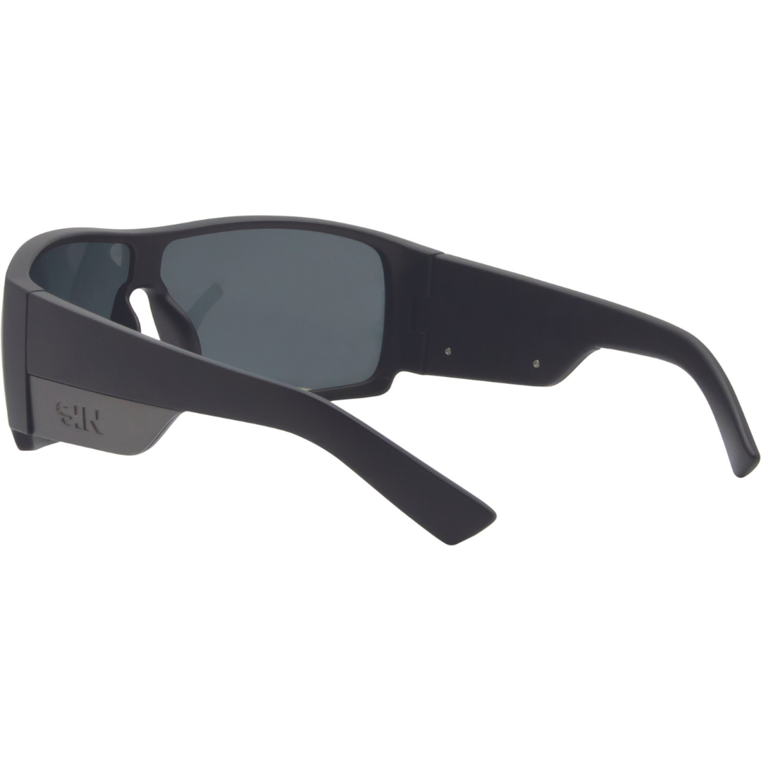 Blaze Polarised Wrap Around Sunglasses with Black Frame left rear view