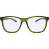 Game Changer Green Square Blue Light Glasses front view