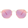 Gunner Polarised Aviator Sunglasses with Rose Gold Frame front view