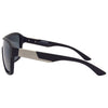 JACKPOT Polarised Shield Sunglasses with Black Frame and Black Lens left view