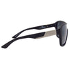 JACKPOT Polarised Shield Sunglasses with Black Frame and Black Lens right view
