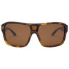 JACKPOT Polarised Shield Sunglasses with Tort Frame and Brown Lens front view