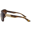 JACKPOT Polarised Shield Sunglasses with Tort Frame and Brown Lens left view