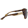 JACKPOT Polarised Shield Sunglasses with Tort Frame and Brown Lens right view